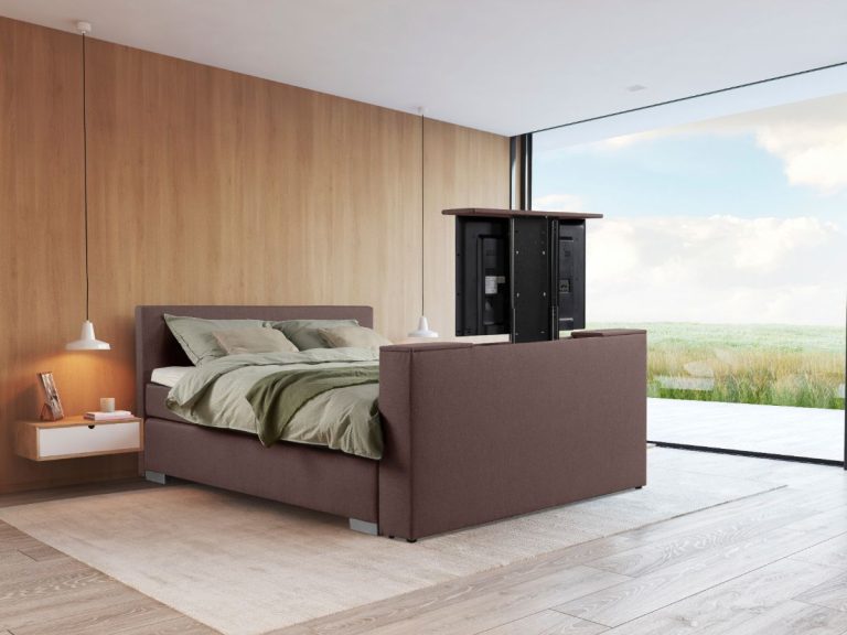 Beddenleeuw TV-Lift in Voetbord - 140x83 - Bruin
