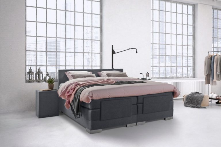 Beddenleeuw Hocker Skai Antraciet